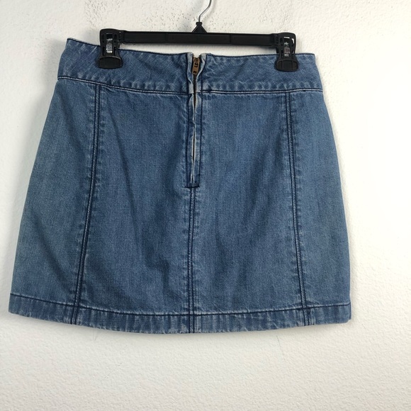Free People denim A-line mini skirt - Picture 6 of 6